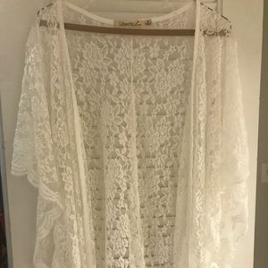 Lace sheer cardigan